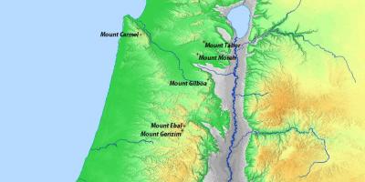 Карта Израиля горы