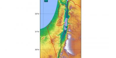 Карта Израиля высоте