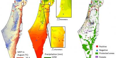Карта Израиля климата